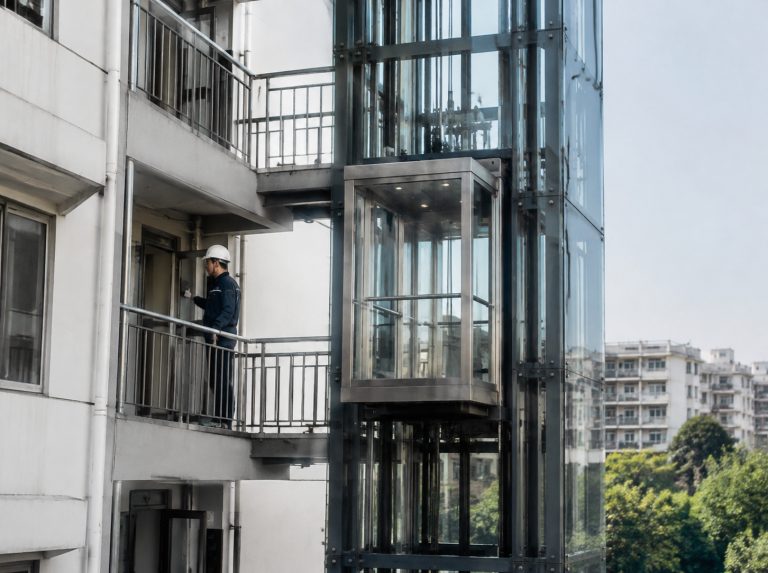 营口旧楼加建观光电梯